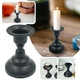thumbnail image 1 of Black Pillar Candle Holders Stands, Candle Holders for Pillar Candles Decorative Candlestick Holder for Fireplace, Home Decor, Dinning, Party, Wedding, Matte Black, 3 inches, 1 of 4