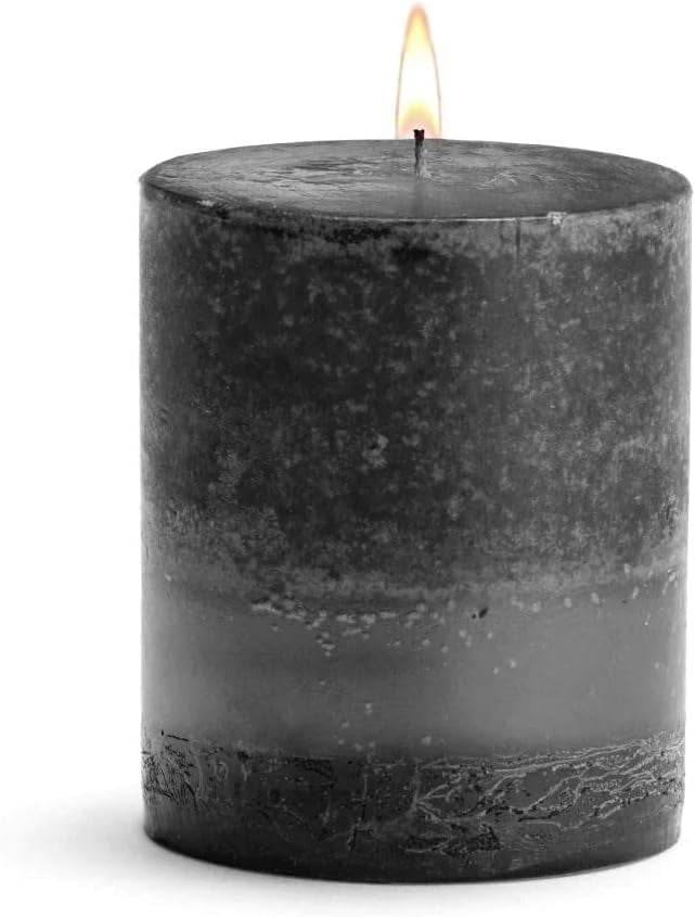 Black Pillar Candles 6X36