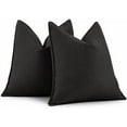 thumbnail image 1 of Black Pillow Covers 24x24 Set of 2 Chenille Throw Pillow Covers with Elegant Design Soft and Luxurious Decorative Throw Pillows for Couch, Bed, and Home Decor, 1 of 4