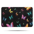 thumbnail image 1 of Black Pink Blue Butterfly Pattern Bathroom Rugs Mat,Non Slip Microfiber Bathroom Rug,Rubber Backing,Soft Bathroom Mats for Bathroom Floor,Tub and Shower,17x27in(43x68cm), 1 of 5