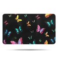 thumbnail image 1 of Black Pink Blue Butterfly Pattern Bathroom Rugs Mat,Non Slip Microfiber Bathroom Rug,Rubber Backing,Soft Bathroom Mats for Bathroom Floor,Tub and Shower,17x30in(43x75cm), 1 of 5