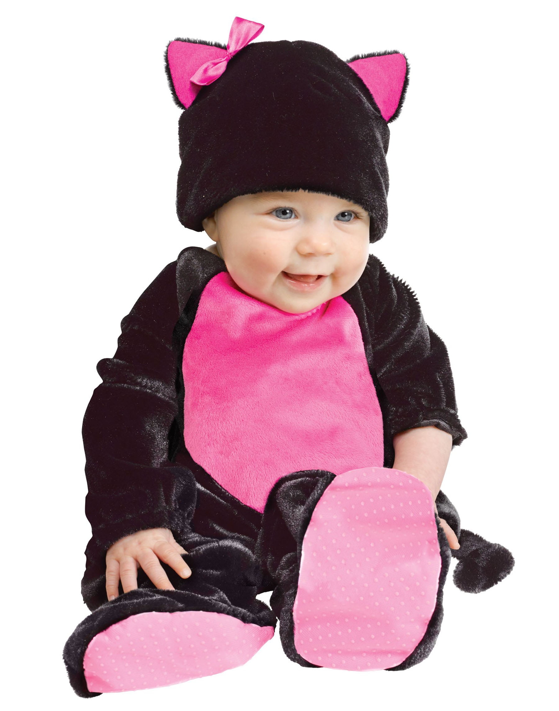 Black Pink Cat Baby Animal Infant Girl Halloween Costume Small (612Mo)