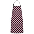 thumbnail image 1 of Black and Pink Checkerboard Pattern Apron-Garden Aprons for Women with Pockets-Cotton Linen Waterproof Kitchen Cooking Gardening Aprons Adjustable for Kitchen,Cooking,BBQ and Salon 33x27 Inch, 1 of 7