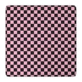 thumbnail image 1 of Black and Pink Checkerboard Pattern Square Fitted Tablecloth with Elastic Edge,Square Table Cover,Washable Elastic Table Cover for Home Kitchen Party Decor 36"x36", 1 of 6