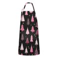 thumbnail image 1 of Black and Pink Christmas Tree Apron-Garden Aprons for Women with Pockets-Cotton Linen Waterproof Kitchen Cooking Gardening Aprons Adjustable for Kitchen,Cooking,BBQ and Salon 32"x27", 1 of 7