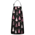 thumbnail image 1 of Black and Pink Christmas Tree Pattern Apron-Garden Aprons for Women with Pockets-Cotton Linen Waterproof Kitchen Cooking Gardening Aprons Adjustable for Kitchen,Cooking,BBQ and Salon 33"x27", 1 of 7
