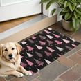 thumbnail image 1 of Black and Pink Christmas Tree Pattern Door Rugs,Washable Non Slip Door Mats Indoor,Decorative Door Mats,Entry Mat Indoor for Entrance,Bedroom,Kitchen,Bathroom,16"x24", 1 of 6