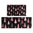thumbnail image 1 of Black and Pink Christmas Tree Pattern Kitchen Rugs Sets Of 2,Anti Fatigue Kitchen Mat Rugs Non Slip Washable,Decorative Kitchen Floor Mats for Kitchen,Sink,Laundry,17"x30"+17"x47", 1 of 7