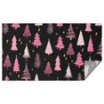 thumbnail image 1 of Black and Pink Christmas Tree Pattern Rectangle Tablecloth 60"x102",Waterproof Polyester Rectangle Table Cloth, Wipeable Spillproof Polyester Tablecloth for Dining, Camping, Indoor and Outdoor, 1 of 6