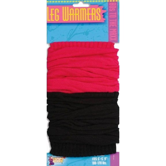 Black & Pink Costume Leg Warmers