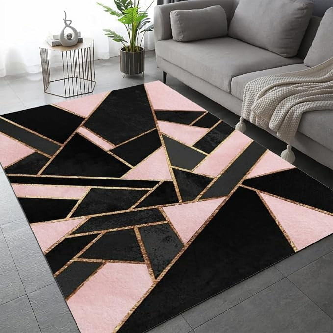 Pink And Black Area Rugs