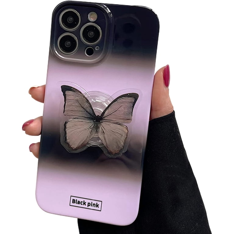 Black Pink Gradient Butterfly Phone Case Compatible with iPhone 12 Pro, Korea Cute 3D Cool Pink Black Butterfly Phone Cover with Butterfly Hold Stand (Film Phone case) - Walmart.com Black Pink Gradient Butterfly Phone Case Compatible with iPhone 12 Pro, Korea Cute 3D Cool Pink Black Butterfly Phone Cover with Butterfly Hold Stand (Film Phone case) - Walmart.com