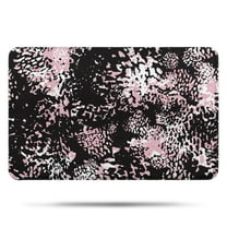 Black and Pink Of Leopard Print Bathroom Rugs Mat,Non Slip Microfiber Bathroom Rug,Rubber Backing,Soft Bathroom Mats for Bathroom Floor,Tub and Shower,17x27in(43x68cm)