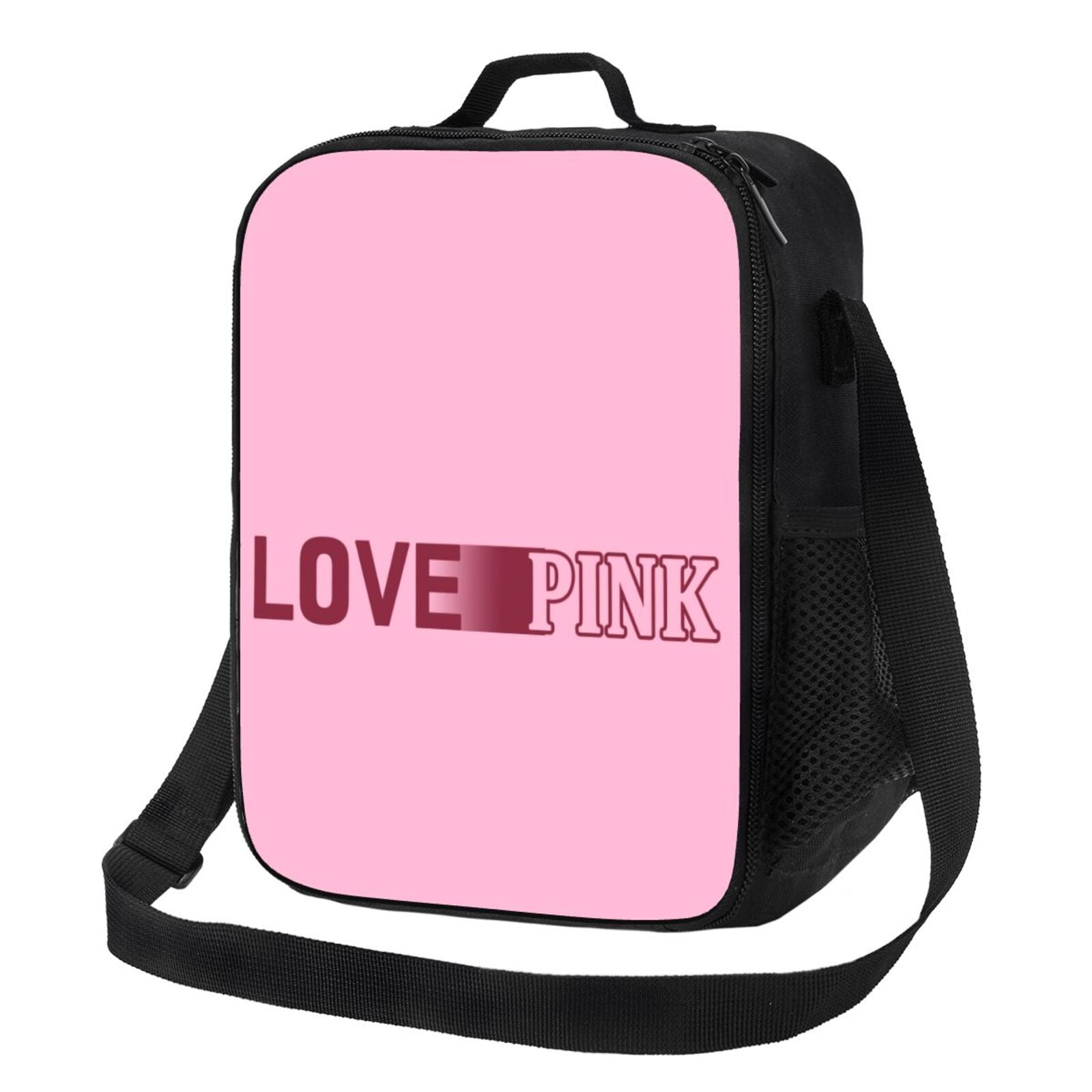 Black Pink Lunch Bags with Strap for Women Portable Thermal Insulated Lunch Box Container Cooler Bag Tote Bento Pouch for Work Walmart