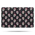 thumbnail image 1 of Black Pink Skull Pattern Bathroom Rugs Mat,Non Slip Microfiber Bathroom Rug,Rubber Backing,Soft Bathroom Mats for Bathroom Floor,Tub and Shower,20x32in(50x80cm), 1 of 5