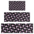 thumbnail image 1 of Black Pink Unicorn Pattern Kitchen Rugs Sets Of 3,Kitchen Runner Rugs Non Skid Washable,Decorative Kitchen Floor Mats for Kitchen,Sink,Laundry,17"x30"+ 17"x47" + 17"x59", 1 of 6