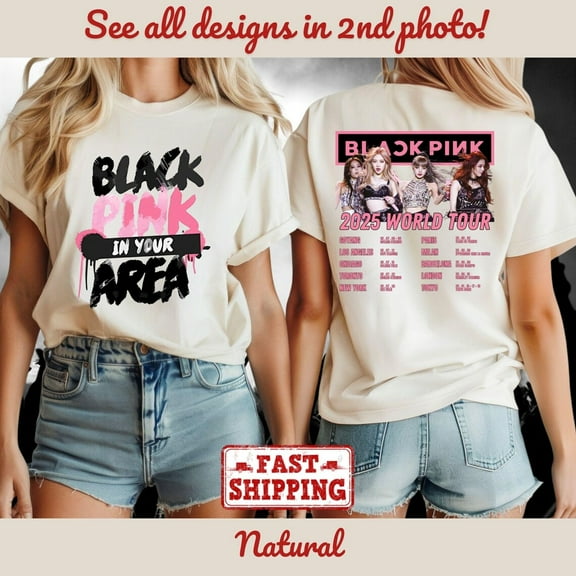 Black Pink World Tour 2025 T-Shirt, Jisoo Jennie Lisa Rose Blink Gift, Black Pink 2025 Concert Tee, Black Pink Shirt,Ash Grey Color,Size 2XL