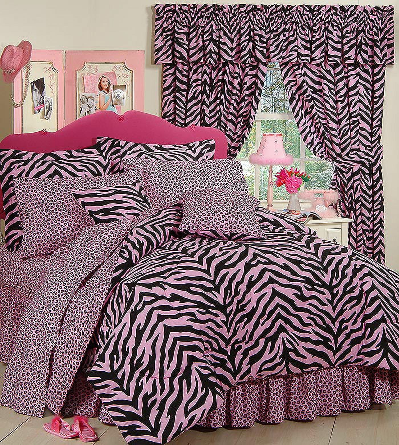 Pink And Black Zebra Print Room