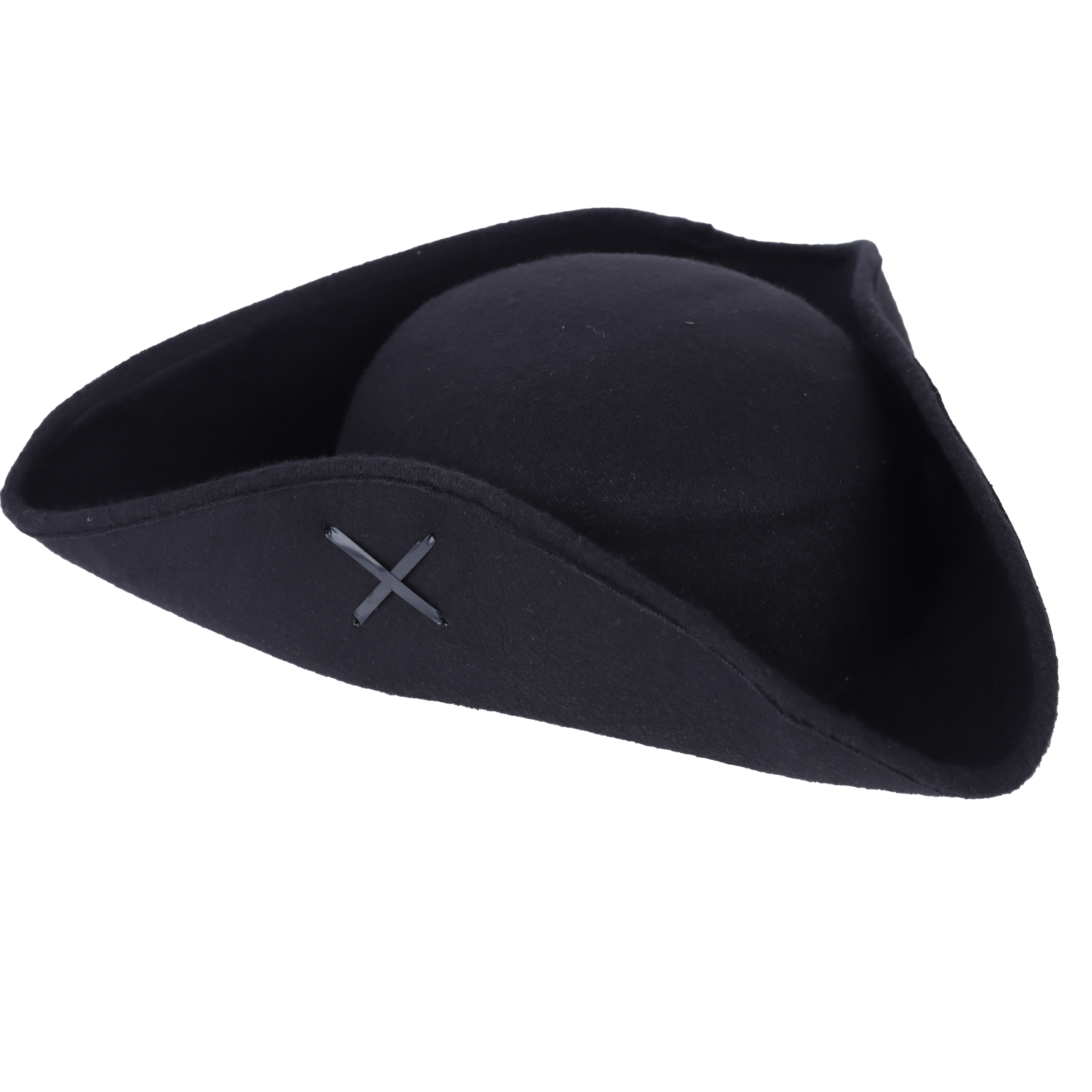 Black Pirate Hat For Adults Men And Women Tricorn Costume Hat Walmart