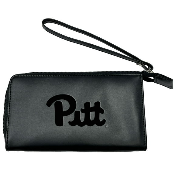 Black Pitt Panthers Cell Phone Wristlet Wallet