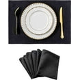 thumbnail image 1 of Black Placemats Set of 6 Heat Resistant Dining Table Place Mats, Kitchen Cloth Table Mats, 1 of 6
