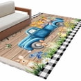 thumbnail image 1 of Black Plaid Easter Area Rug Washable 3x5 Entryway Rug Non-Slip Indoor Low Pile Truck Spring Floral Bunny Animals Wooden Floor Carpet Small Rugs for Bedroom Office Living Room Kitchen Entrance Nursery, 1 of 1