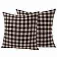 thumbnail image 1 of Black Plaid Outdoor Waterproof Pillow Covers, Vintage Country Gray Buffalo Check Gingham Decorative Square Throw Pillowcase Sofa Cushion Sham for Patio/Couch/Chair, 24"x24" 2 Pack, 1 of 8