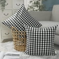 thumbnail image 1 of Black Plaid Throw Pillow Covers 18x18 Set of 2 Black and White Gingham Pillow Covers 18x18 Farmhouse Decor for Bedroom and Christmas Holiday, 1 of 6