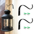 thumbnail image 1 of Black Plant Hook Wall Mount 2 Pack Heavy Duty Metal Hanging Bracket S Shape Plant Hanger for Lantern Bird Feeder Wind Chimes Indoor Outdoor Garden Decor Easy Install, 1 of 8
