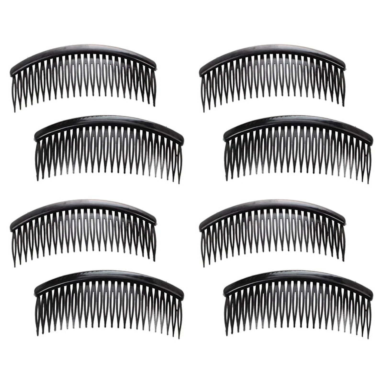 Black Plastic 24 Teeth Hair Comb Clip Clamp 8 Pcs for Lady Girls