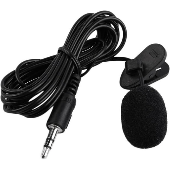 Black Plastic 3.5mm Wired Lavalier Microphone Speech Teaching Sound Amplifier Mic for Phone PCWireless Microphones and SystemsWireless Lavalier Microphones