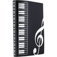 Black Plastic A4 Sheet Music Files, 40 Pockets, File Storage Folders