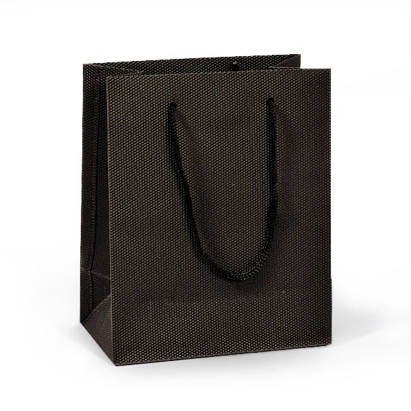 Black Plastic Bulk Euro Tote Quantity 300 Width 4 1/2" Gusset 2 1/2" by Paper Mart