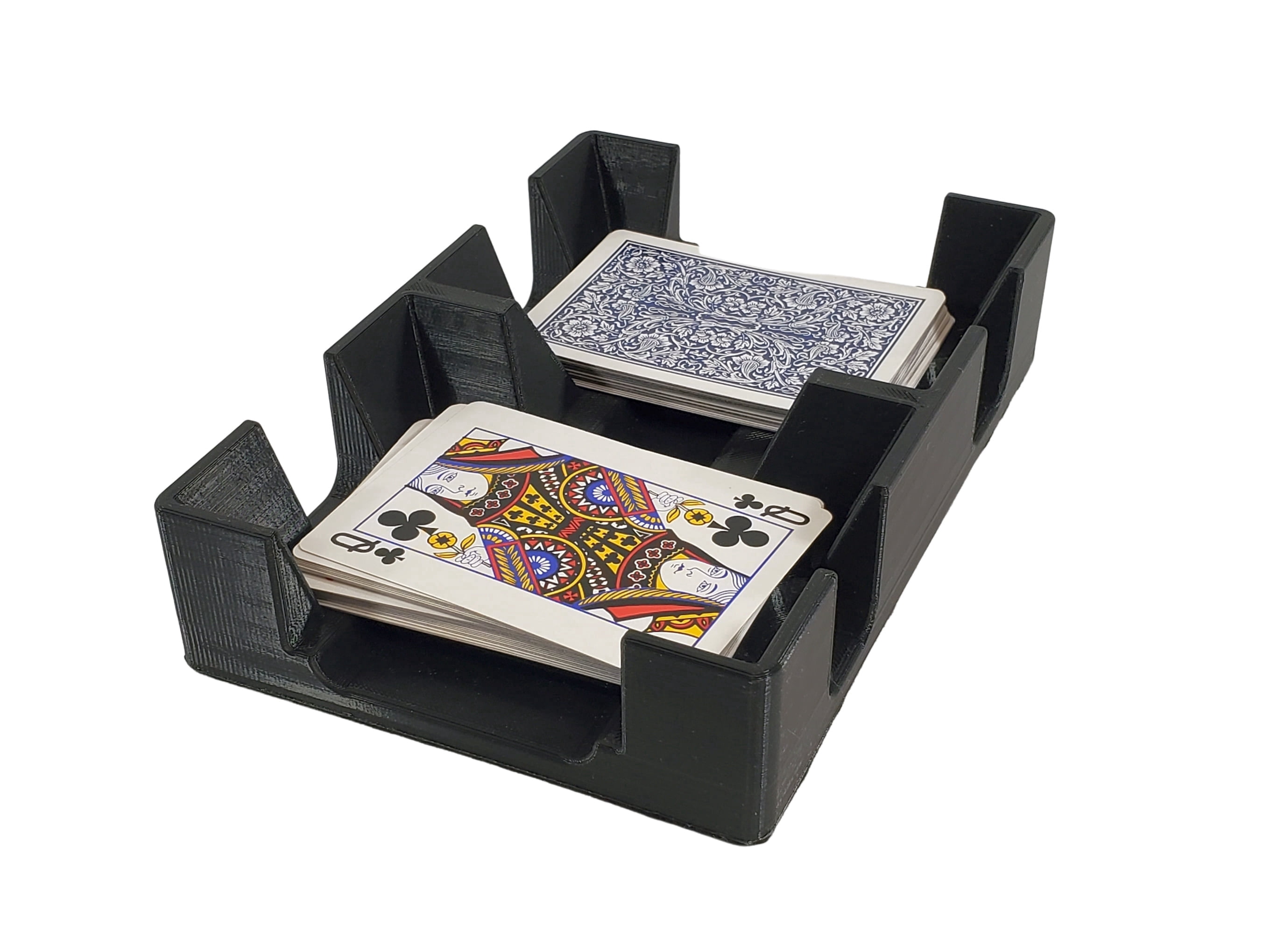 USA Made Black Plastic Cardian Playing Card Tray - Non-Swivel