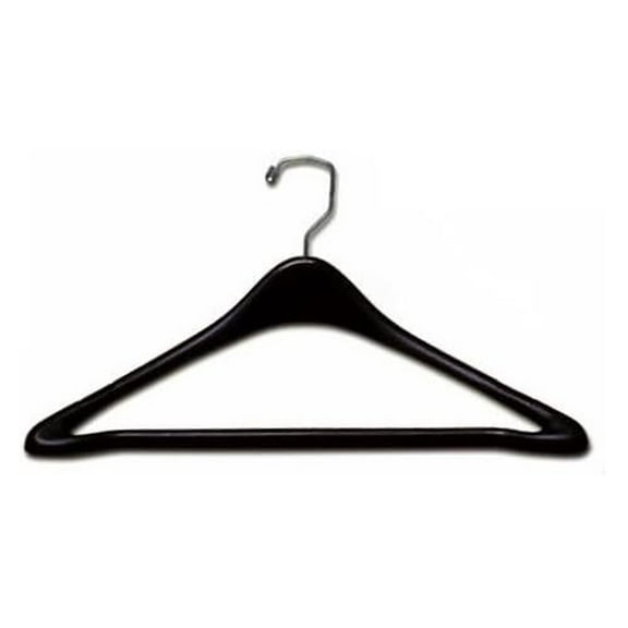 Black Plastic Contoured Suit Hanger 17" (Black)