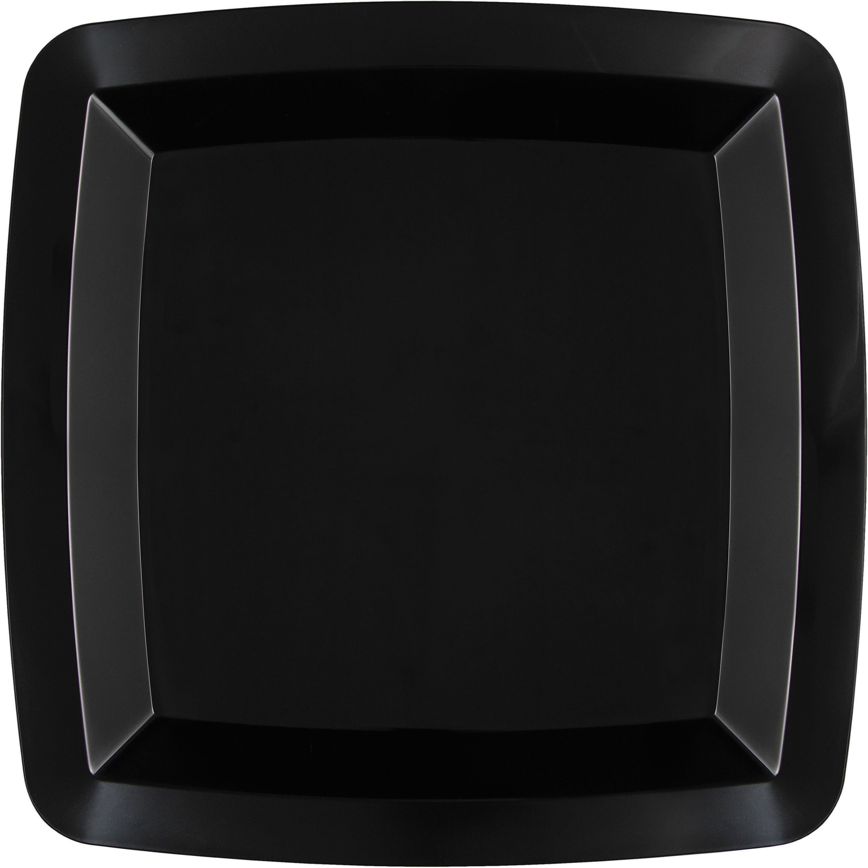 Black Plastic Dessert Plates, 12 pk