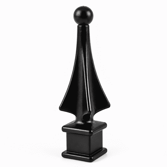 Black Plastic Fence Finial Toppers for Wrought Iron Pickets - 1/2 Inch, Pack of 25