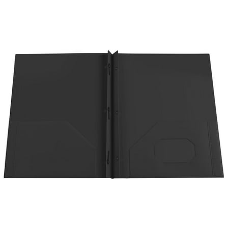 Black Plastic Folders With Pockets Heavy Duty Pocket Folders Letter Size File Folders For Documents Office School Supplies 2.61 Oz