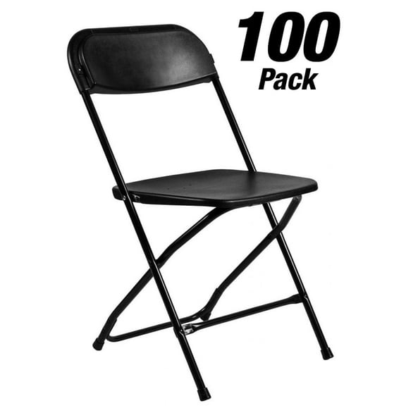 Plastic Folding Chair Bundle (Steel-Poly Chair), 100 Chair Bundle by Chivari