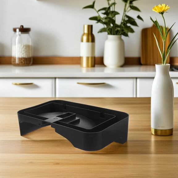 Black Plastic Fridge Drip Catcher Tray Durable Condensate Collection for Compressor
