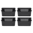 thumbnail image 1 of Black Plastic Organizers and Storage Bin, M-size [ Pack of 4 ], 1 of 2