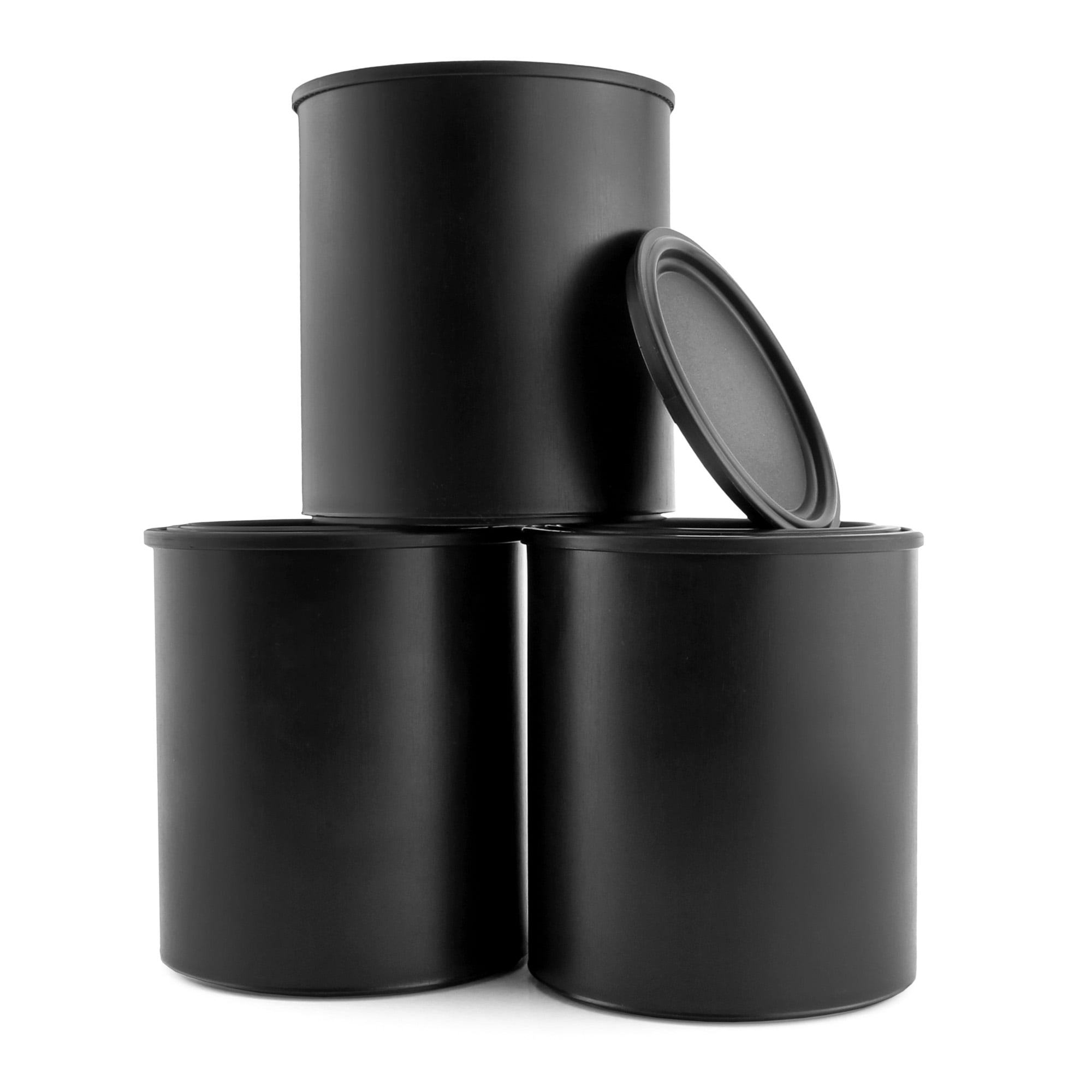 Black Plastic Paint Cans (3Pack); Quart Size Cans for Paints