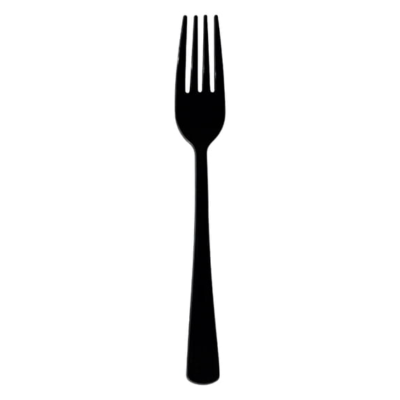 Black Plastic Party Forks 25 Pack, Gold Disposable Tableware Decor, BlackandGold Graduation Decorations