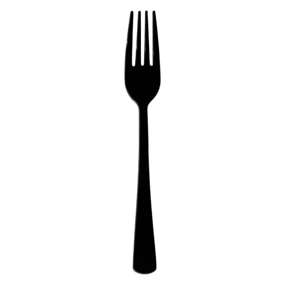 Black Plastic Party Forks 25 Pack, Gold Disposable Tableware Decor, BlackandGold Graduation Decorations