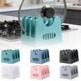 thumbnail image 1 of Black Plastic Pot Lid Organizer for Cabinet, Space-Saving Lid Holder for Pans and Pots, 13x13cm, 1 of 9