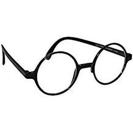 Black Plastic Round Wizard Glasses Halloween & Party Favor Accessory