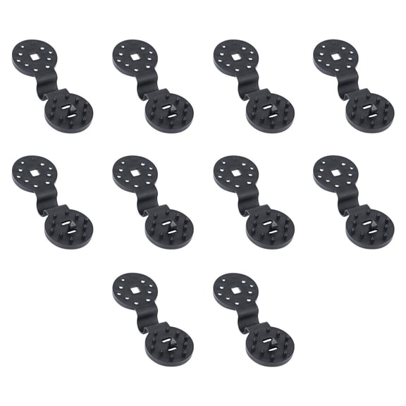 Black Shade Cloth Clips - Windproof, 10pcs - for Greenhouse, Garden Net & Tent