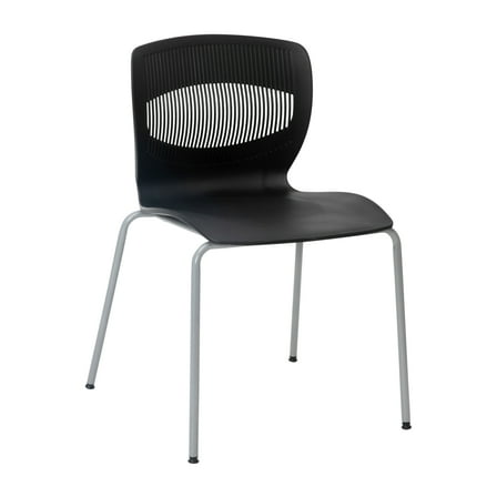 Black Plastic Stacking Chair