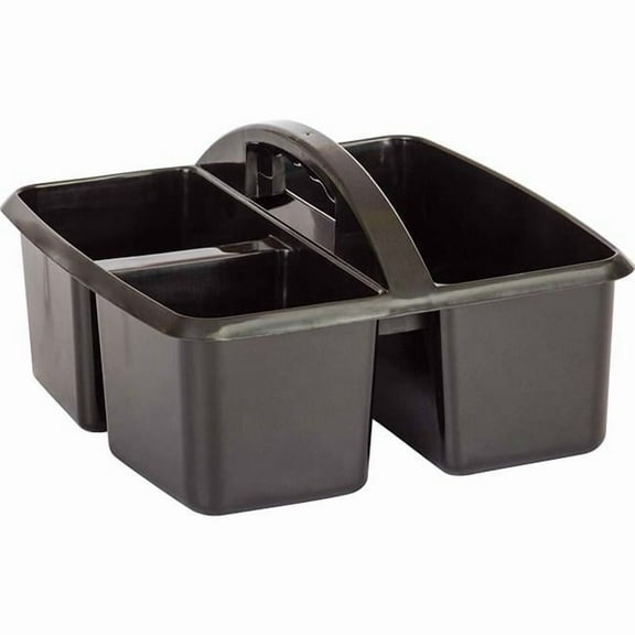 Black Plastic Storage Caddy - 6 Each