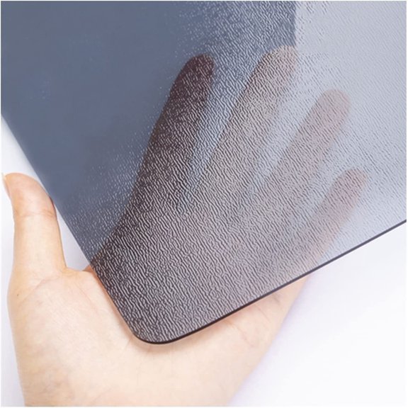 Black Plastic Table Cover Protector - Frosted Desk Cover, Rectangular PVC Table Top Protector for Writing Desk, Home, Office, Kitchen, Nightstand,Customizable